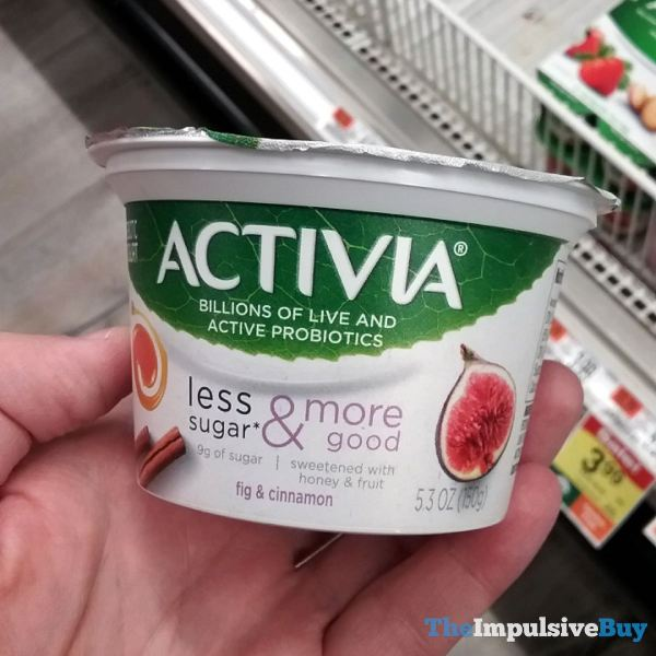 Activia Less Sugar &  More Good Fig &  Cinnamon Probiotic Yogurt
