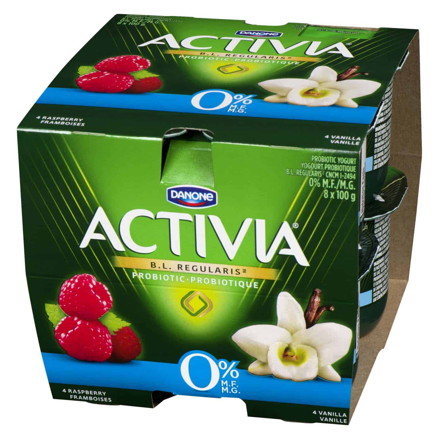 Activia Probiotic Yogurt 0% M.F. 8 x 100 g
