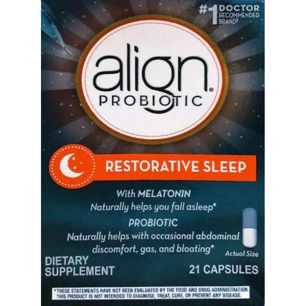 Align Probiotic Restorative Sleep with Melatonin, Dietary ...