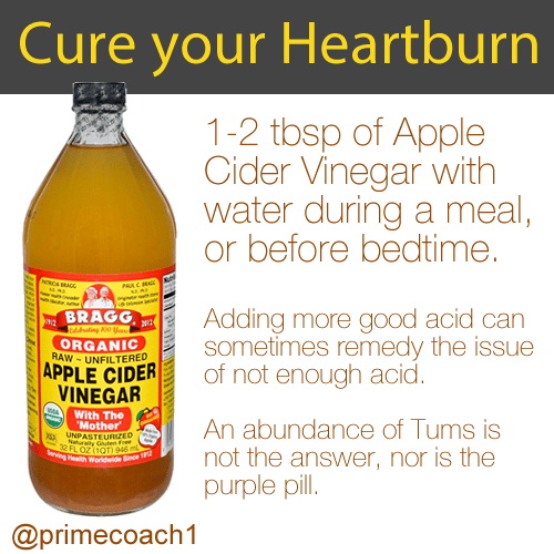 apple cider vinegar heartburn