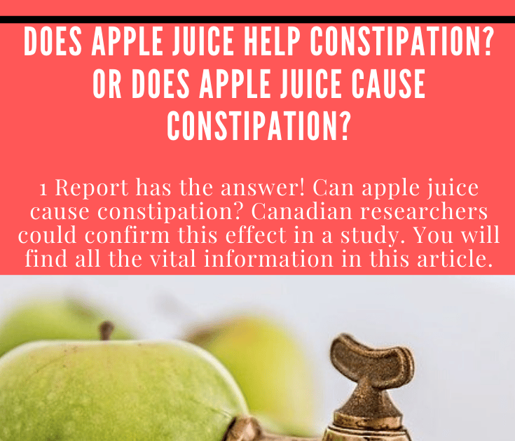 Apple Juice Helps With Constipation