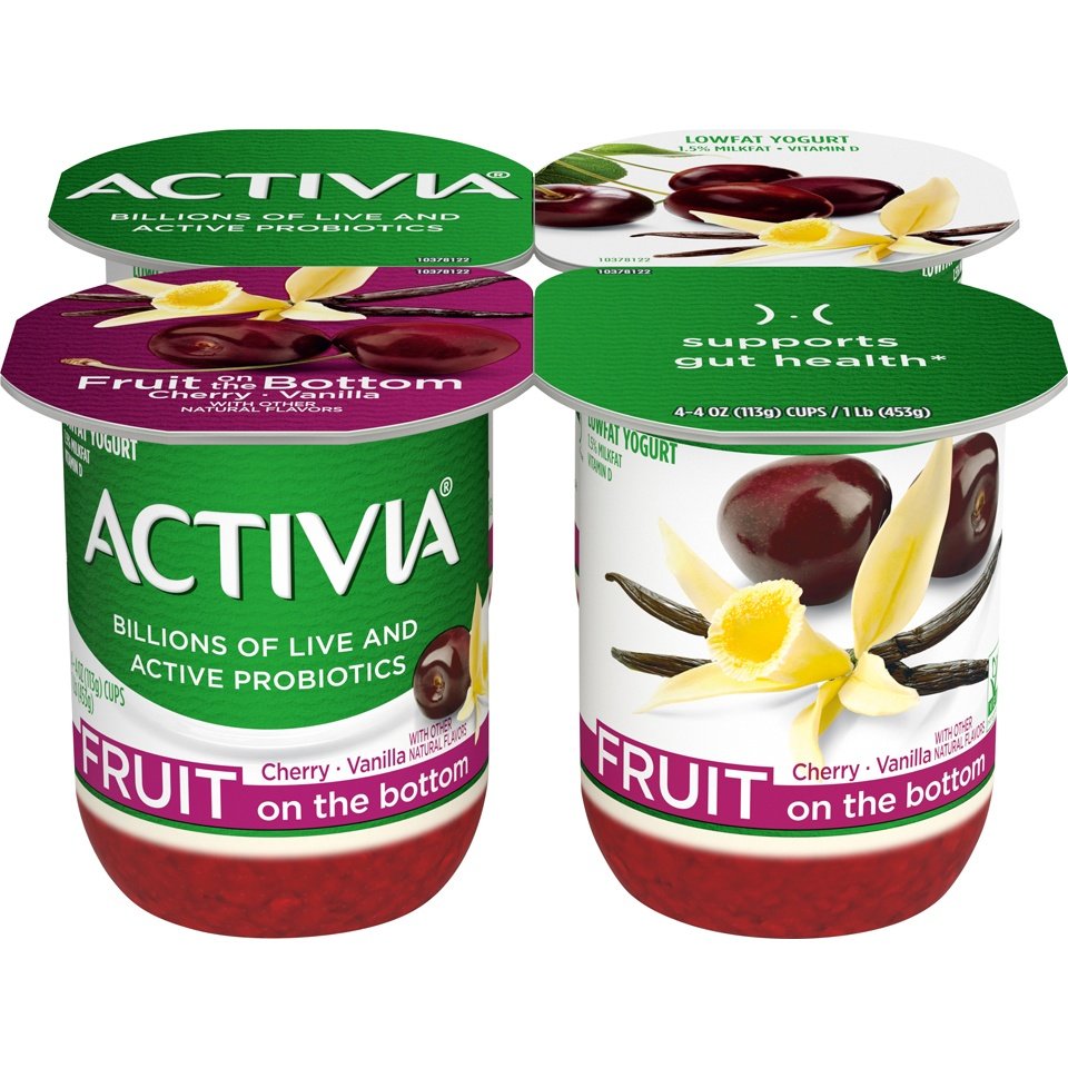 Dannon Activia Fruit Fusion Probiotic Lowfat Yogurt Cherry ...