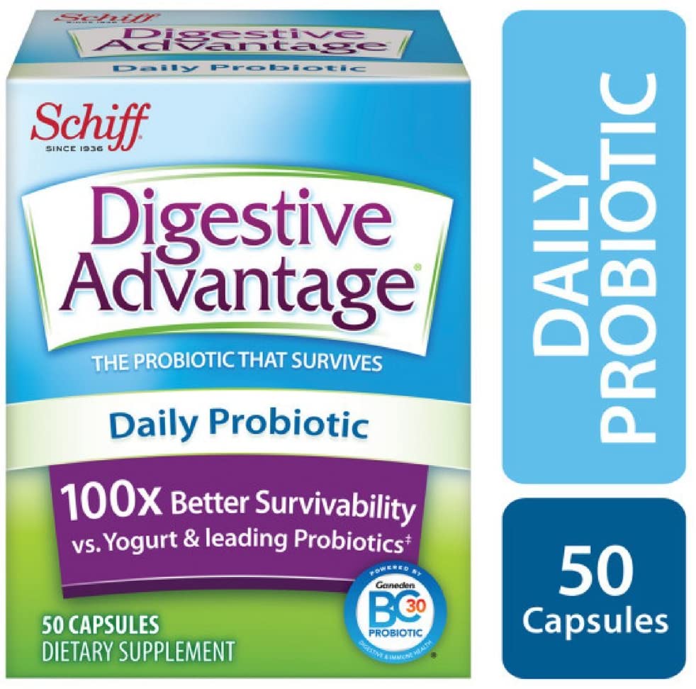 Digestive Advantage Daily Probiotic, 50 Capsules (Pack of ...