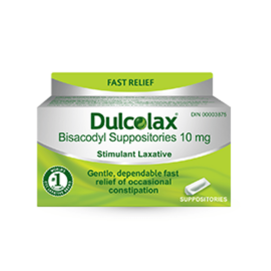 Dulcolax Bisacodyl Suppositories 10mg Laxative 6 Suppositories â My ...