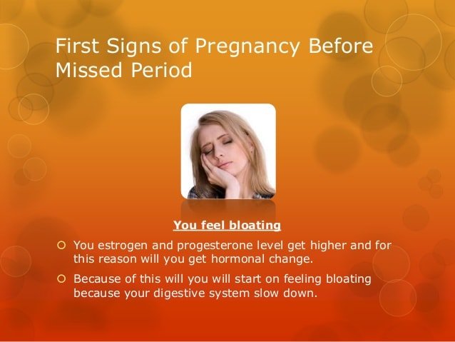 First signs of pregnancy before missed period