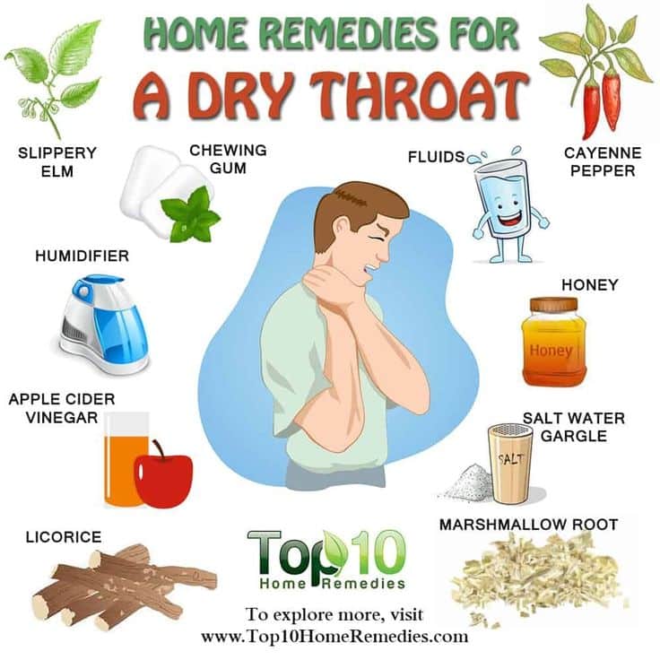 home remedies for a dry throat