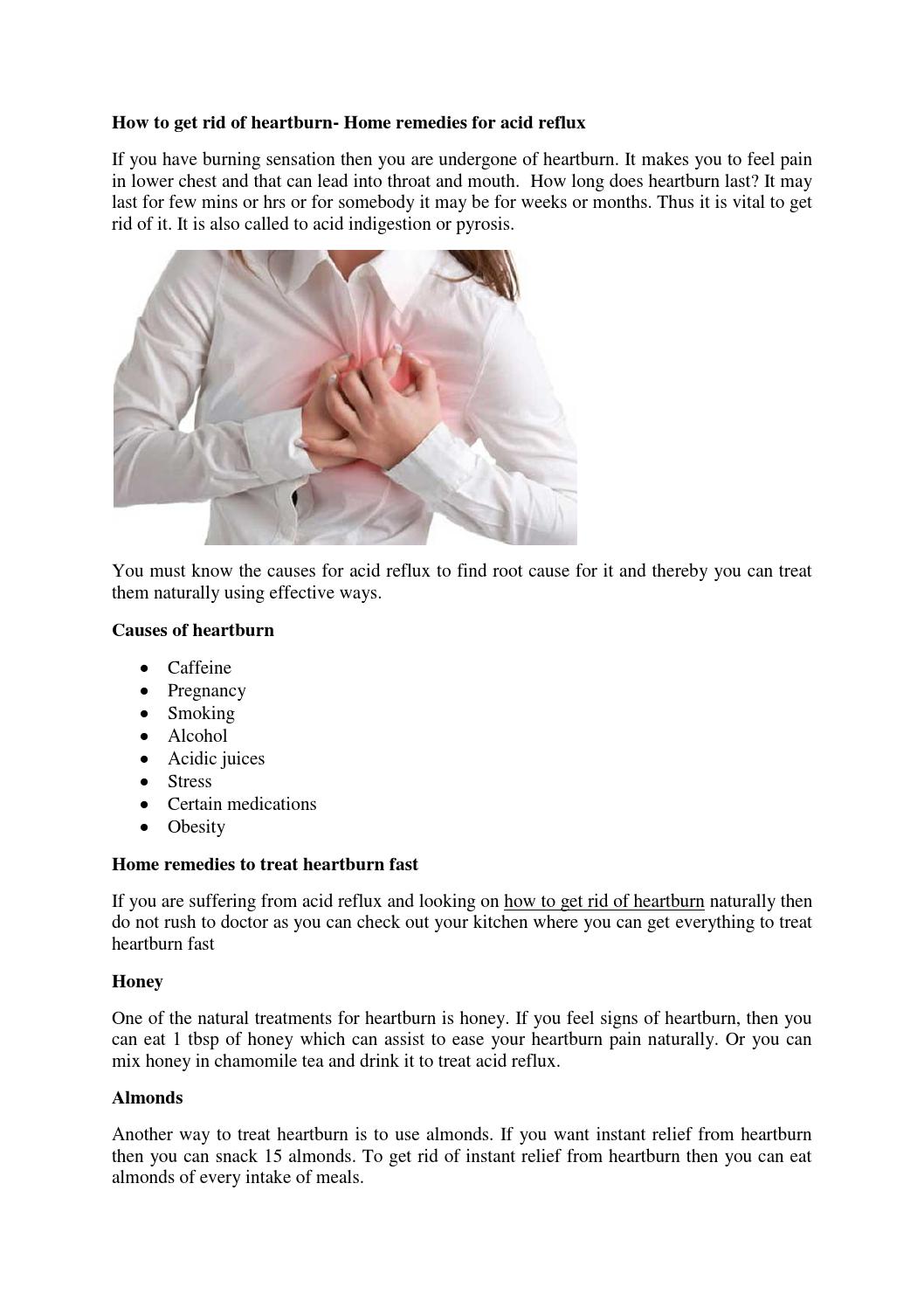 How to get rid of heartburn home remedies to cure by ...