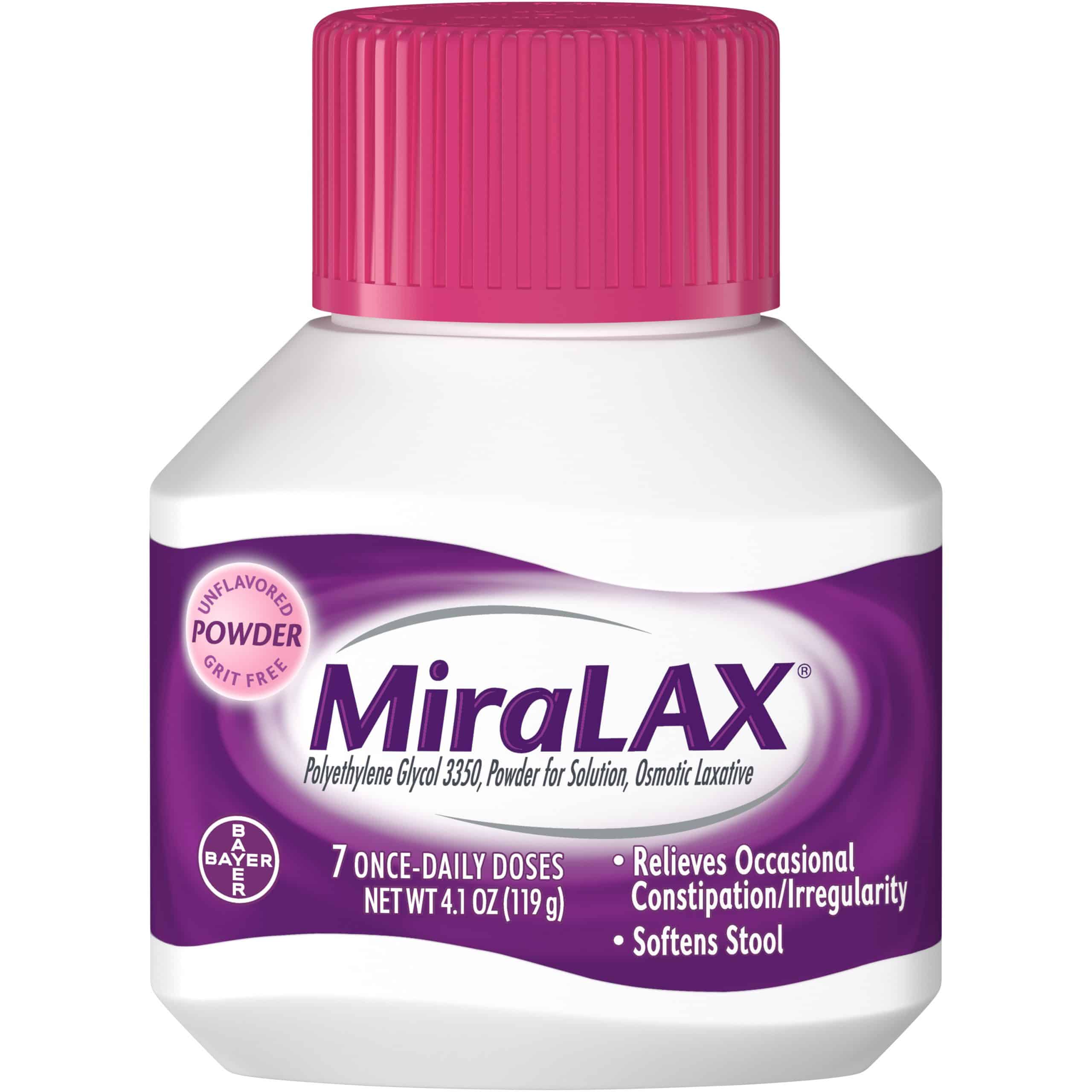 MiraLAX Laxative Powder for Gentle Constipation Relief, 7 Doses ...