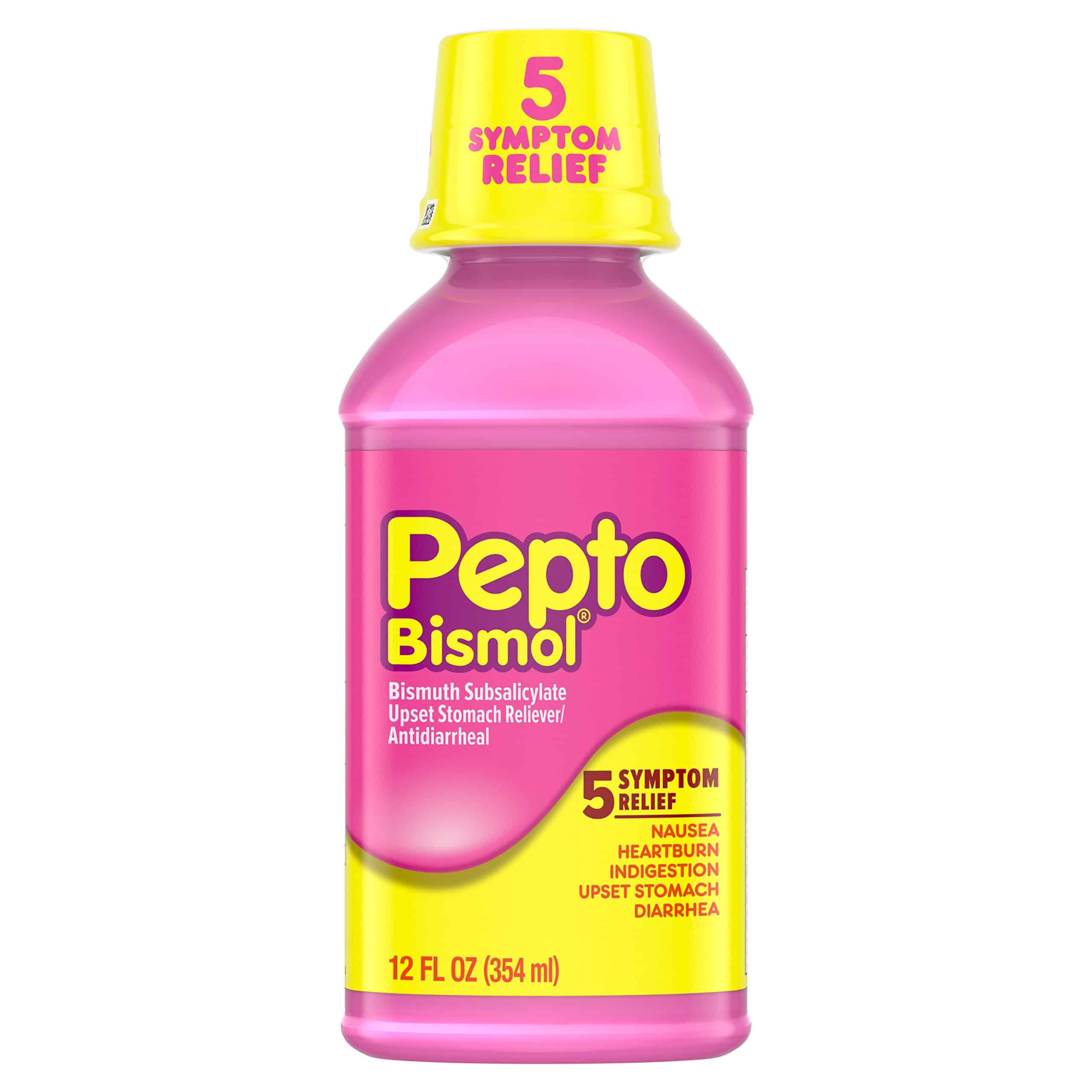 Pepto Bismol Digestive Medicine, Upset Stomach and Diarrhea Relief, 12 ...