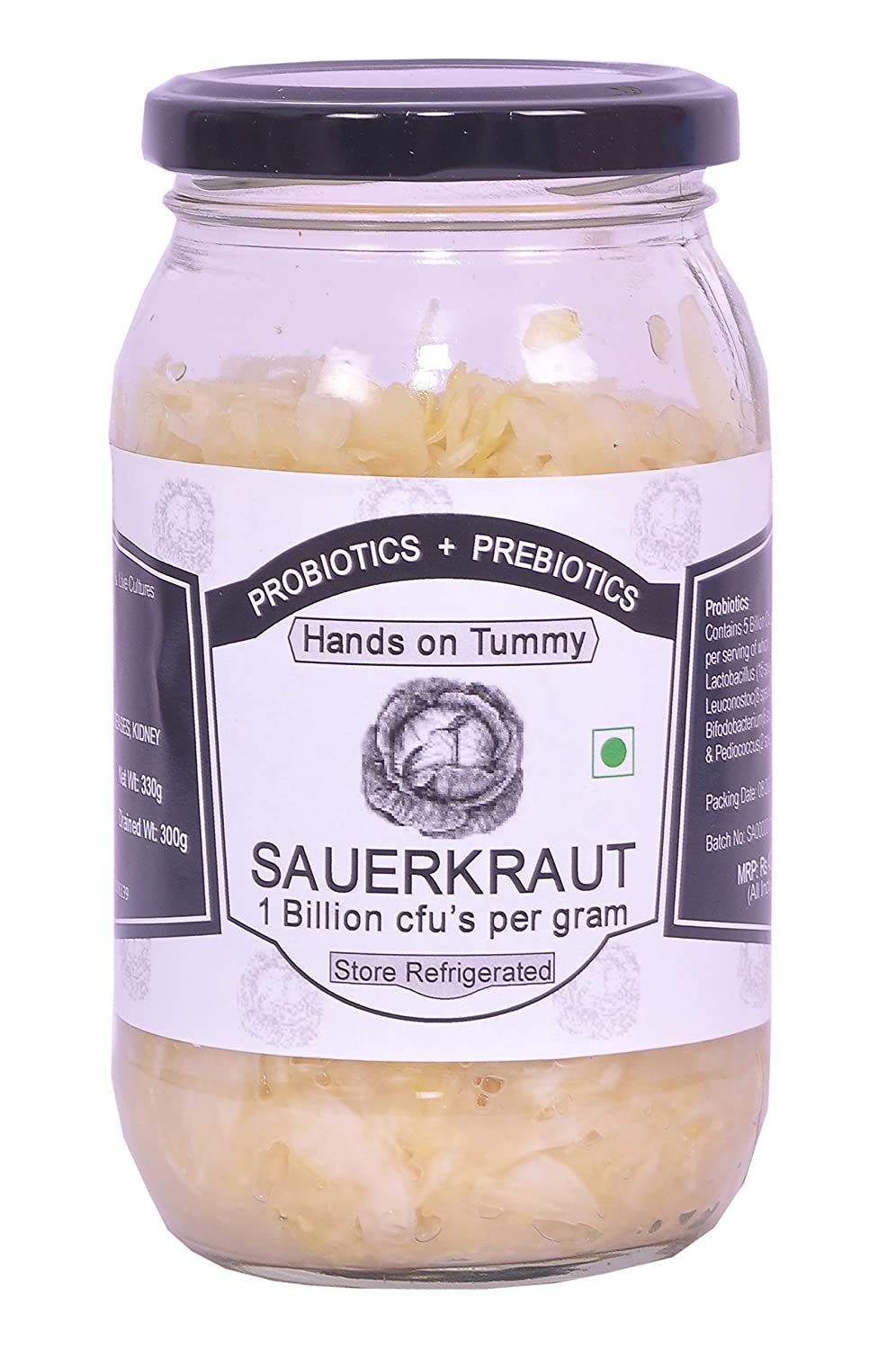 Probiotic Organic Sauerkraut Cabbage Pickle 330 gms by ...