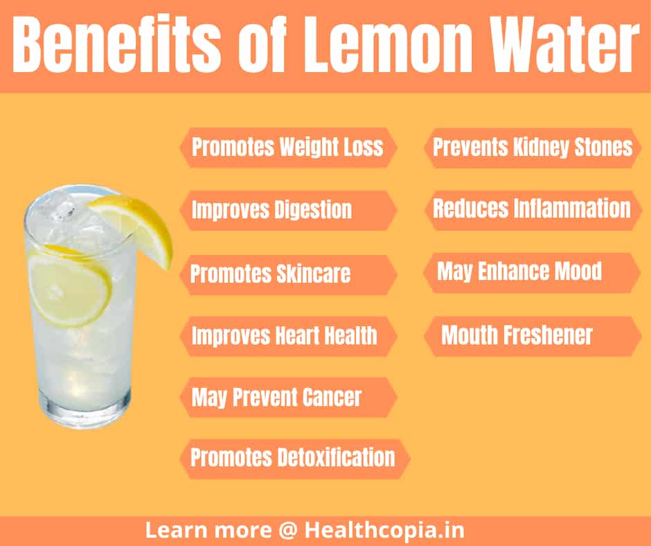 Top 10 Benefits of Lemon Water Drinking in the Morning ~ Healthcopia