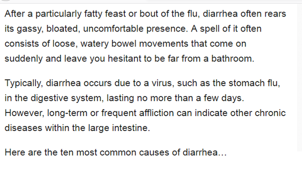 Why do some foods give you diarrhea?